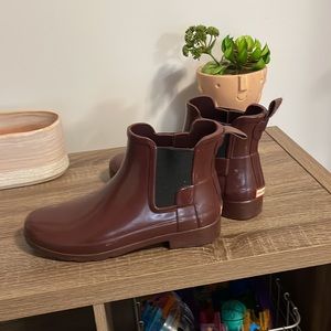 Burgundy Chelsea Rain boots